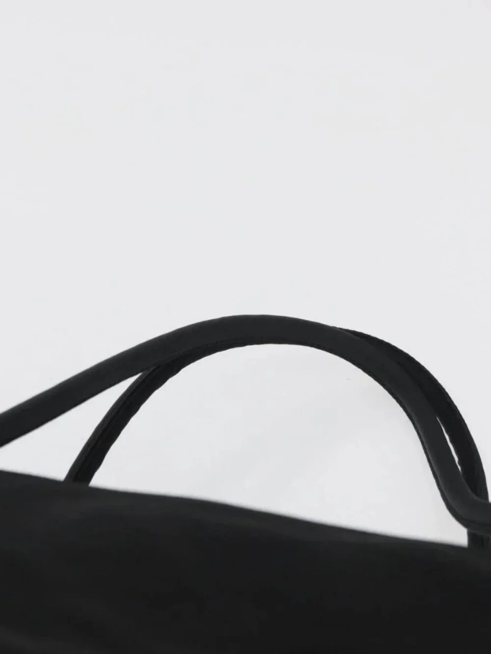 PRADA Tote Bag Nylon Black Silver Auth 176592